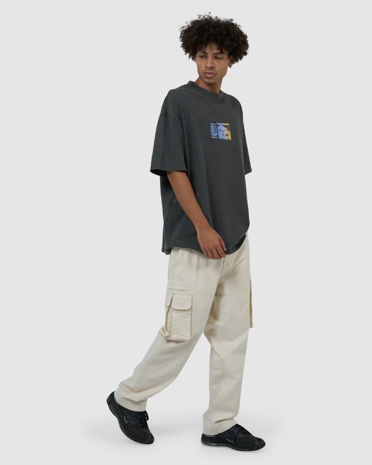 MENS ACTIONS NOT WORDS BOX FIT OVER T-SHIRT