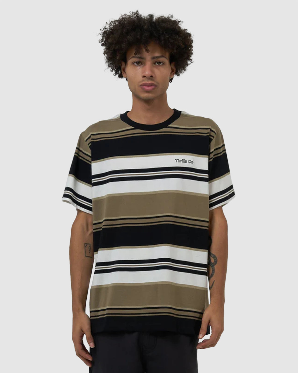 MENS COORDINATES STRIPE MERCH FIT T-SHIRT