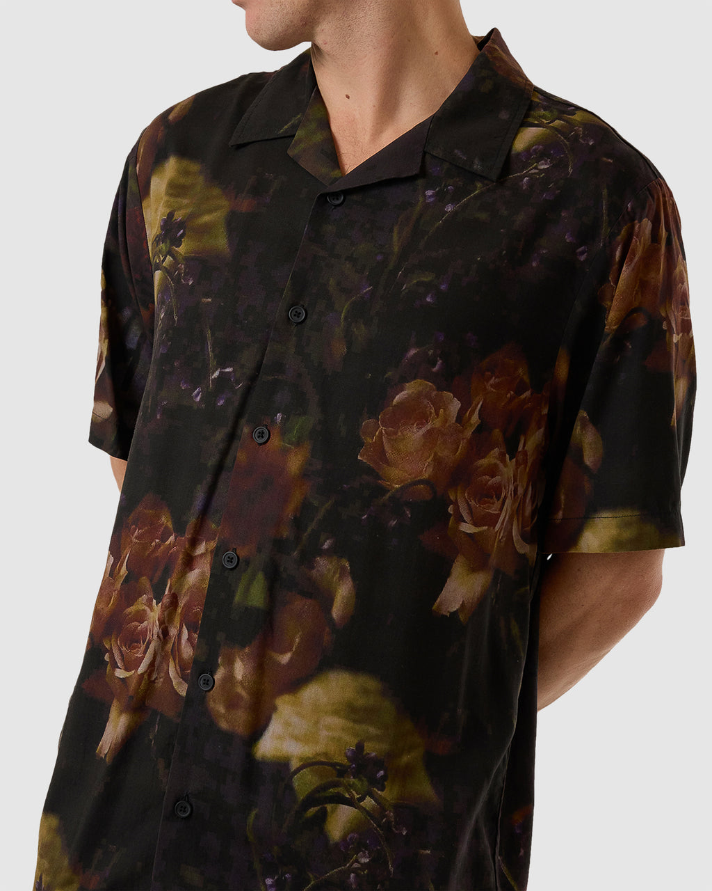 Mens Beauty In Darkness Bowling Short Sleeve Shirt