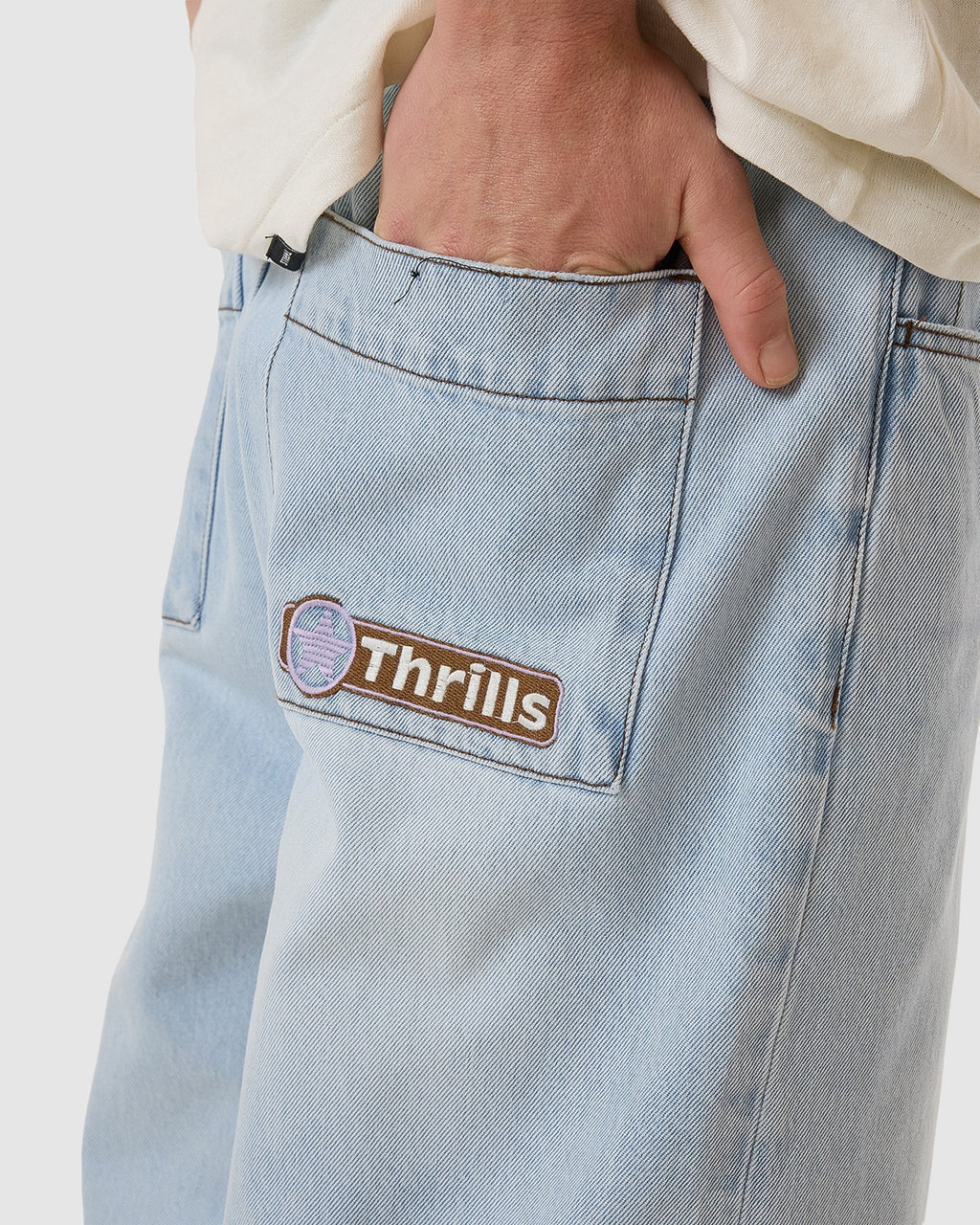 Mens Gazed Big Slacker Denim Shorts