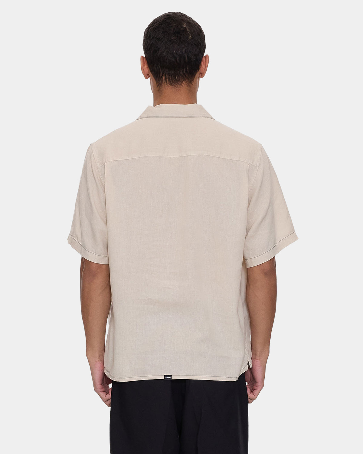 Mens Hemp Minimal Thrills Contrast Stitch Short Sleeve Shirt