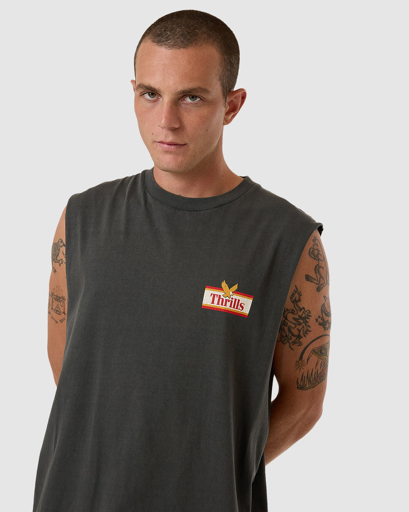 MENS NEVER STOP MERCH FIT TANK TOP