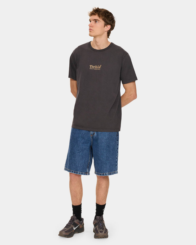 Mens Thrills Workwear Embrodery T-Shirt