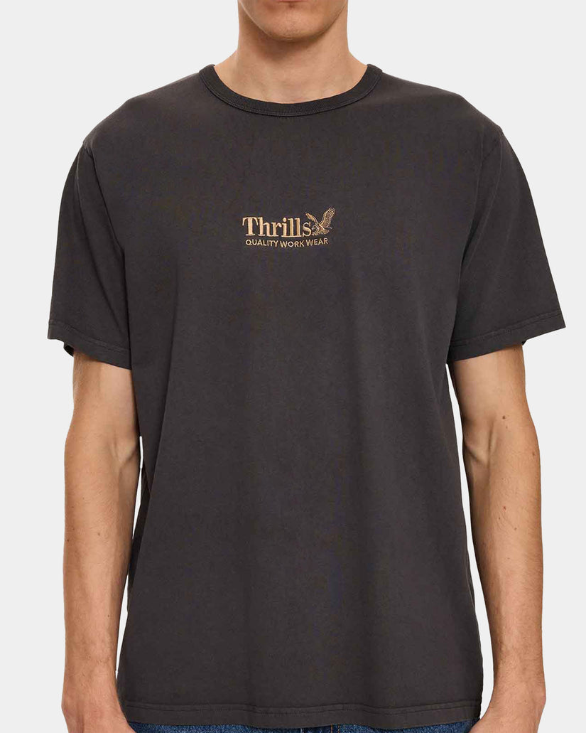 Mens Thrills Workwear Embrodery T-Shirt