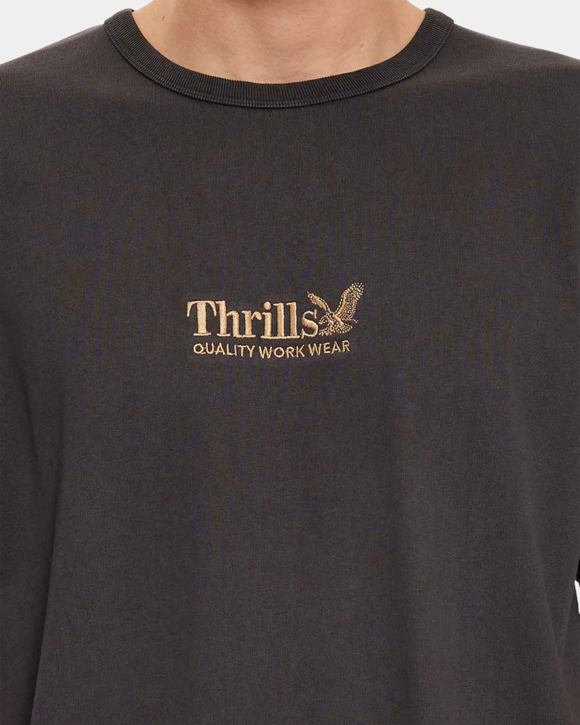 Mens Thrills Workwear Embrodery T-Shirt