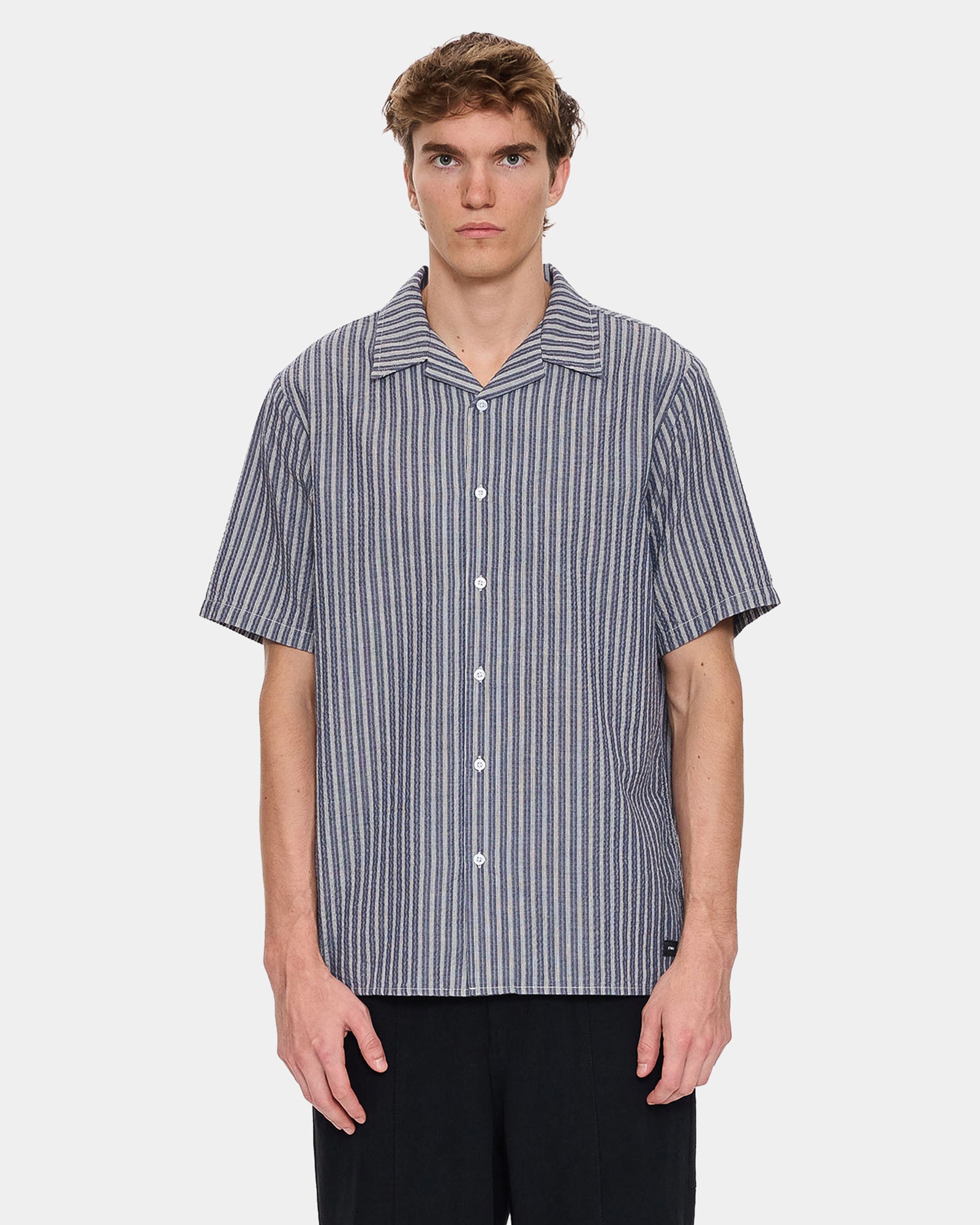 Mens Thrills Gardens Stripe Short Sleeve Shirt Mens Thrills Gardens Stripe Short Sleeve Shirt