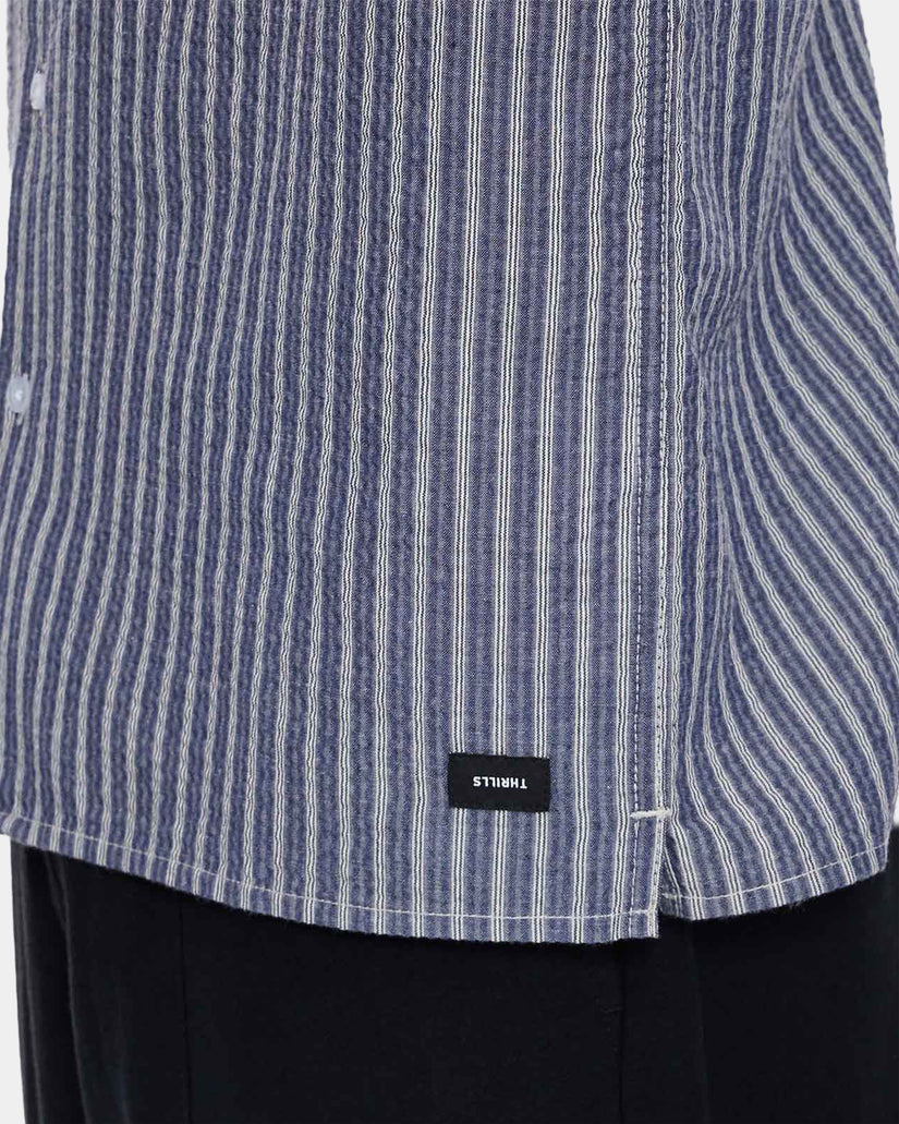 Mens Thrills Gardens Stripe Short Sleeve Shirt