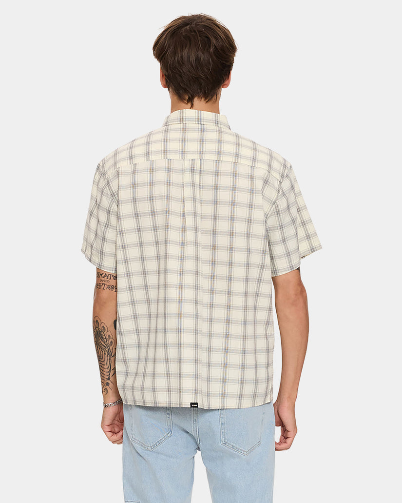 Mens Touch The Sky Check Short Sleeve Shirt