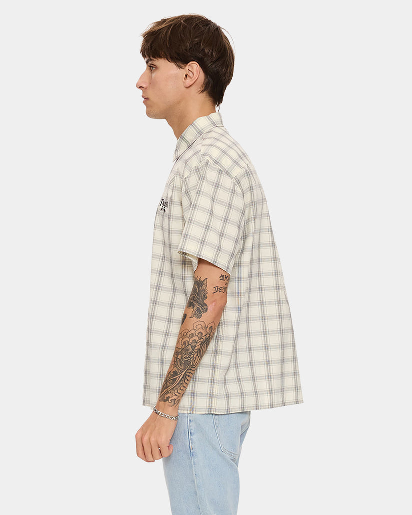 Mens Touch The Sky Check Short Sleeve Shirt