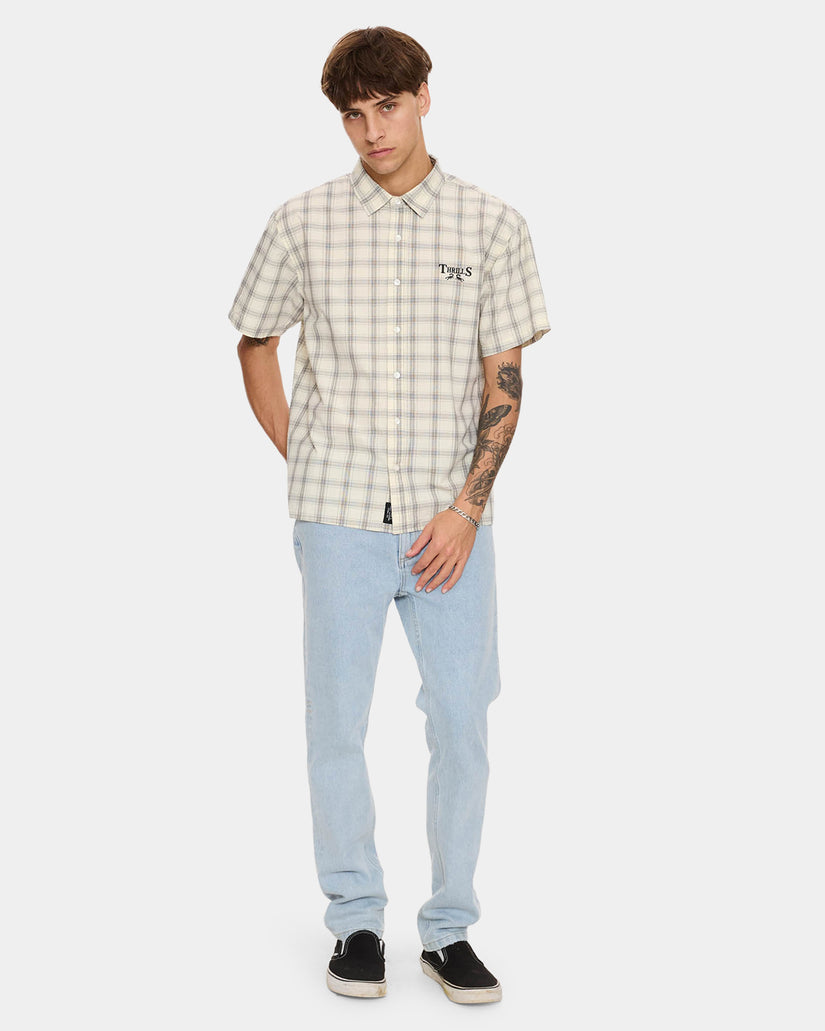 Mens Touch The Sky Check Short Sleeve Shirt