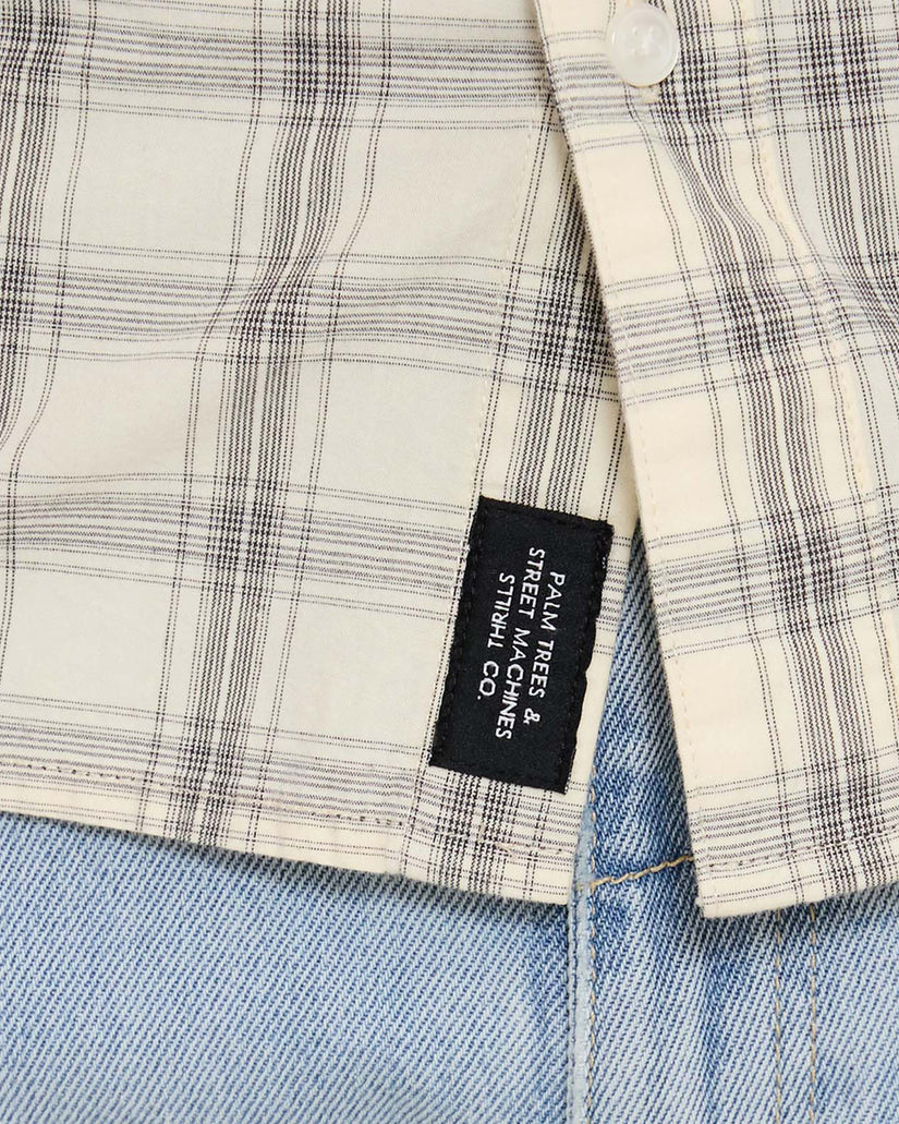 Mens Touch The Sky Check Short Sleeve Shirt