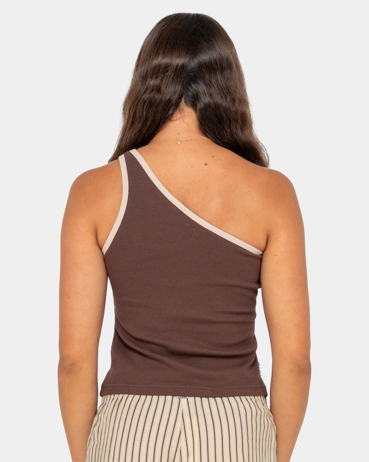 Womens Zoe One Shoulder Tank Top