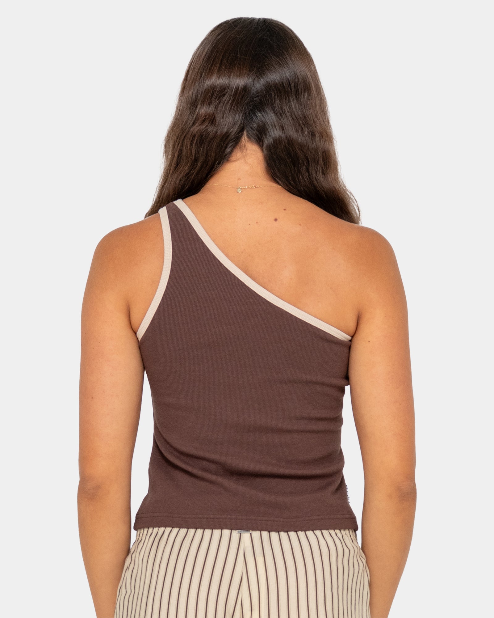 Womens Zoe One Shoulder Tank Top