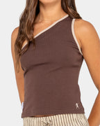 Womens Zoe One Shoulder Tank Top