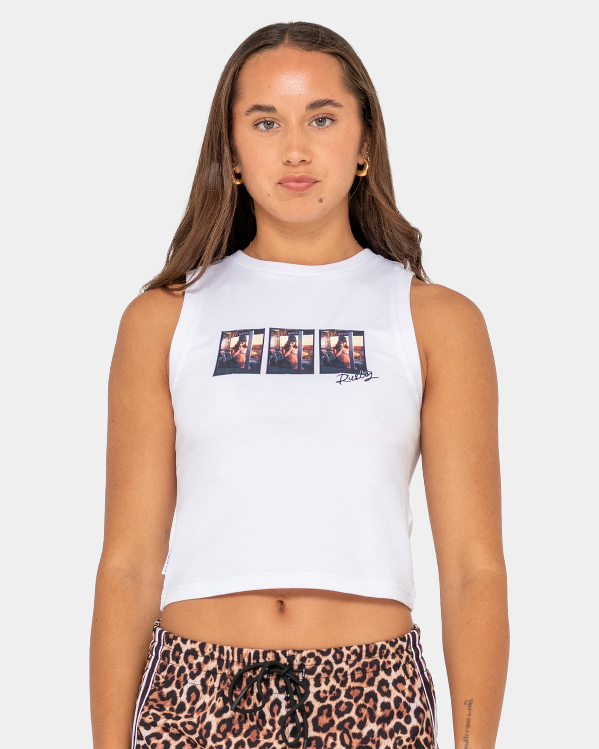 Womens Crossroads Fitted Tank Top