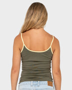 Womens Tank Girl Contrast Staple Tank Top