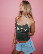 Womens Tank Girl Contrast Staple Tank Top