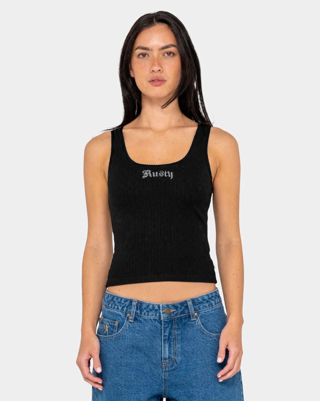 Womens Cassian Ribbed Tank Top