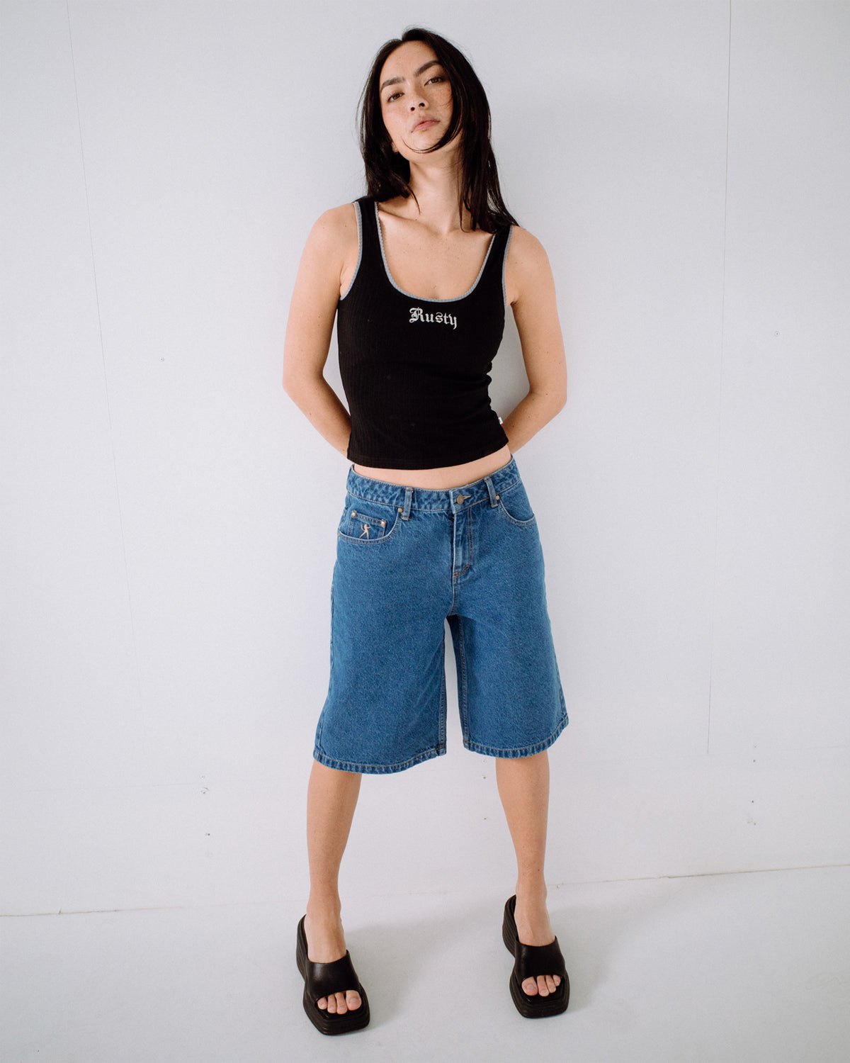 Womens Cassian Ribbed Tank Top