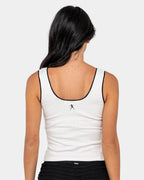 Womens Cassian Ribbed Scoop Neck Tank Top