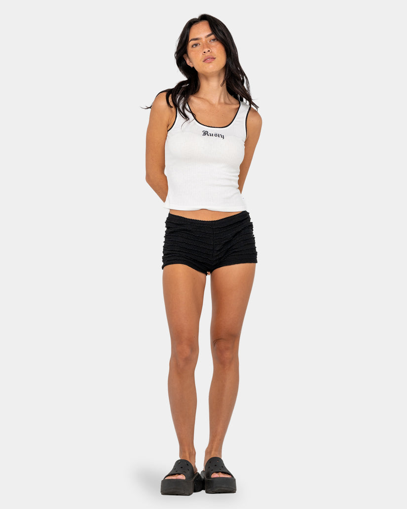 Womens Cassian Ribbed Scoop Neck Tank Top