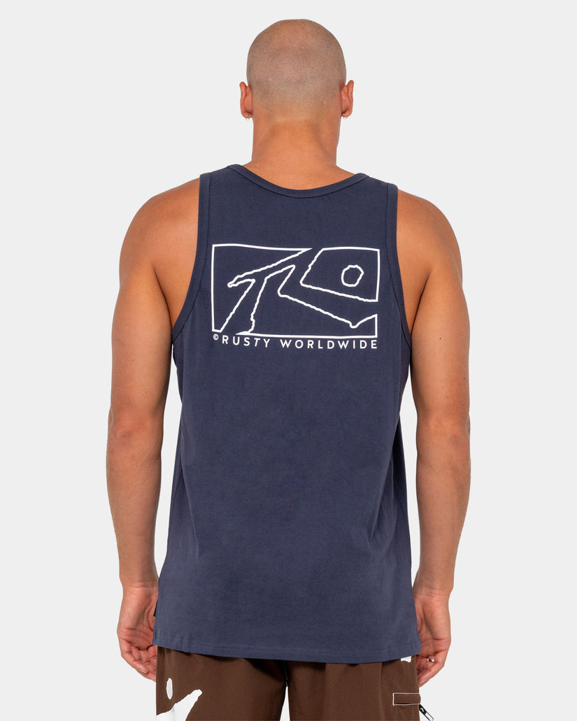 Mens Boxed Out Tank Top