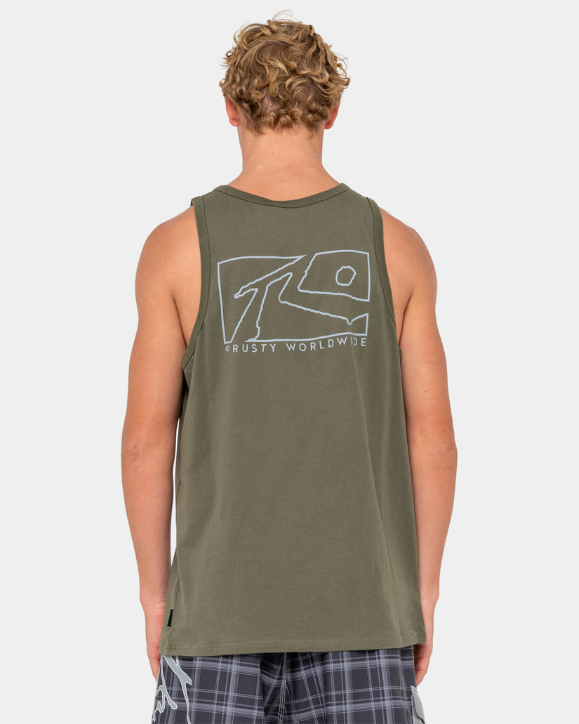 Mens Boxed Out Tank Top