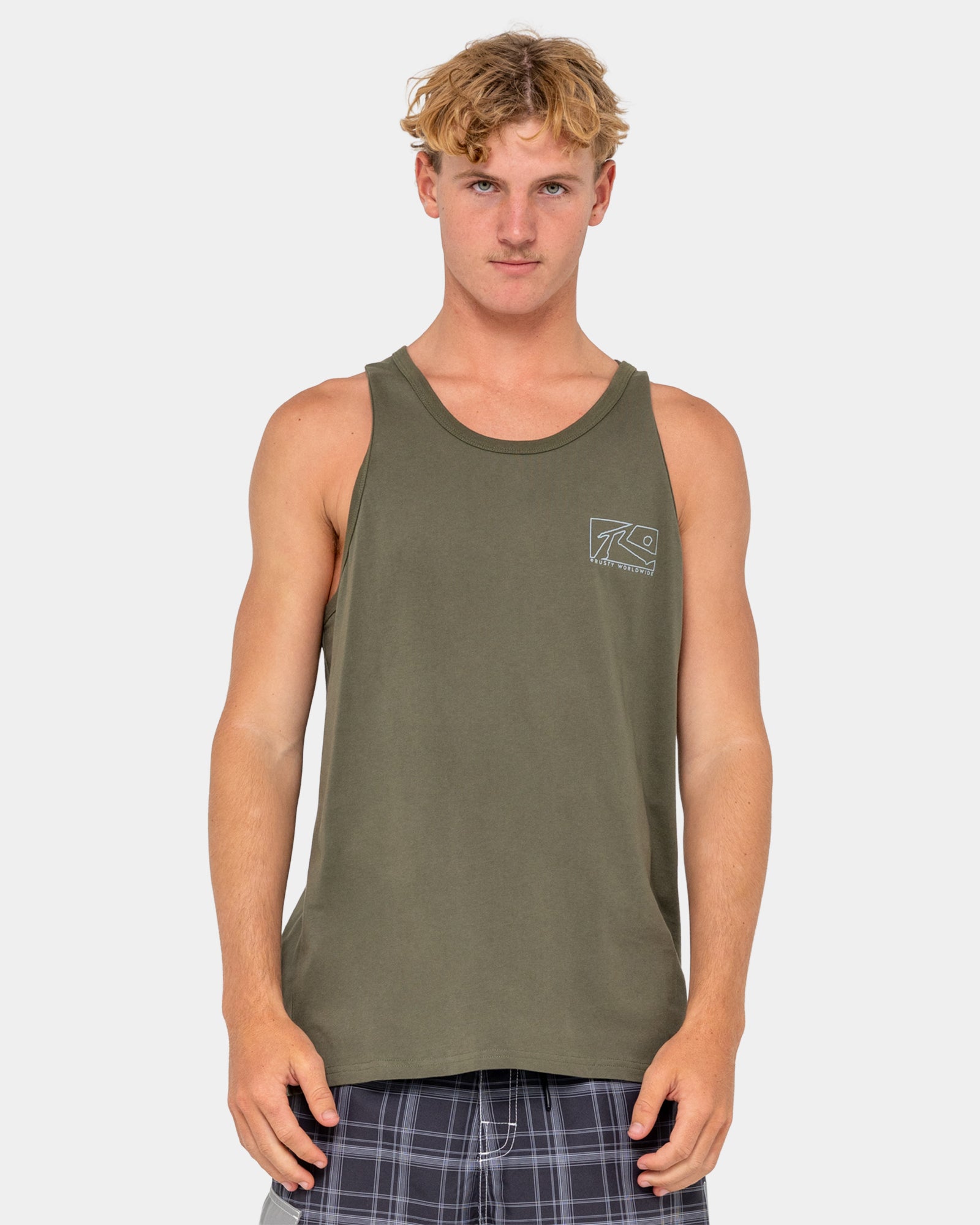 Mens Boxed Out Tank Top