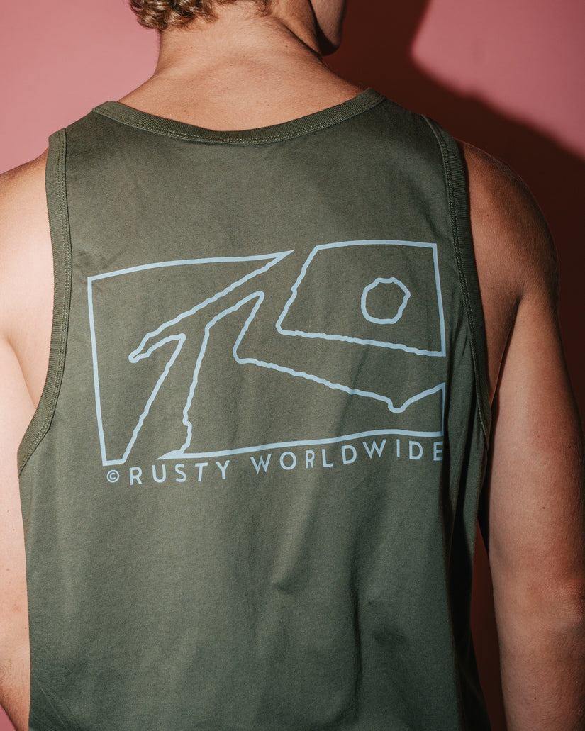 Mens Boxed Out Tank Top