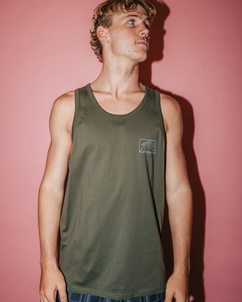 Mens Boxed Out Tank Top