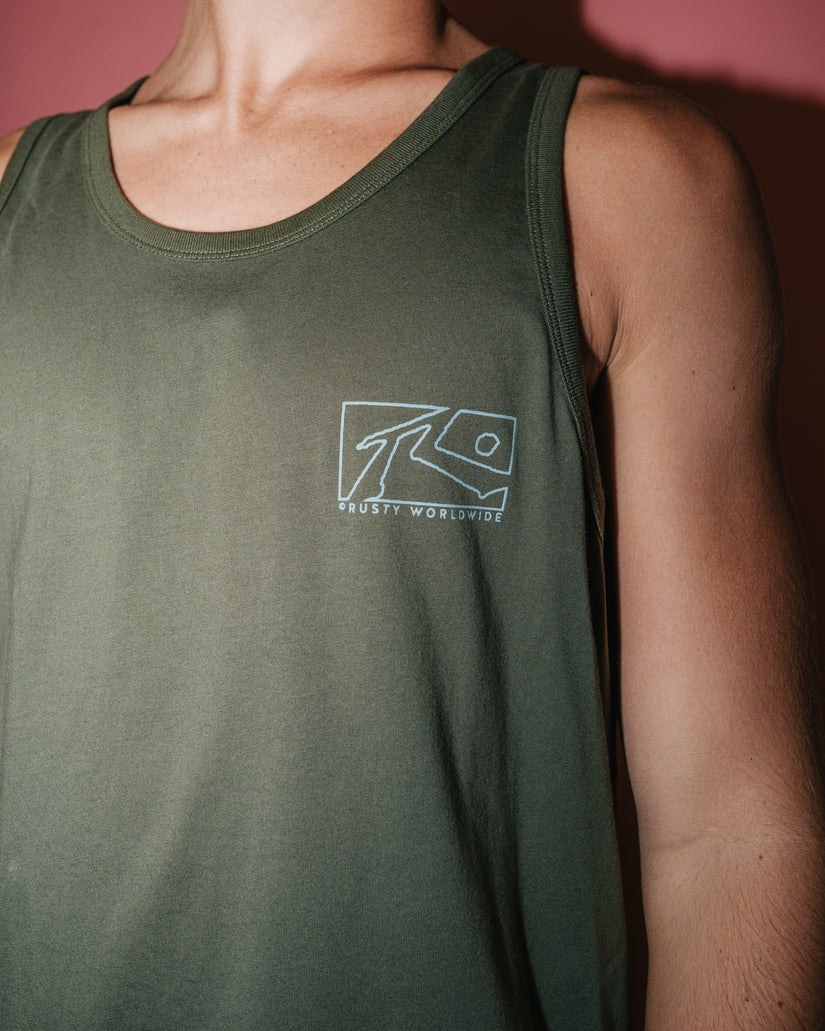 Mens Boxed Out Tank Top