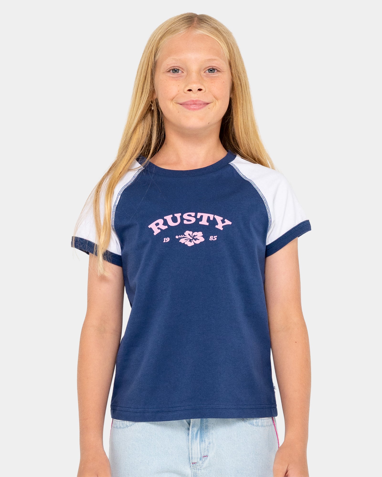 Girls 8-14 Riley Raglan Baby T-Shirt Girls 8-14 Riley Raglan Baby T-Shirt