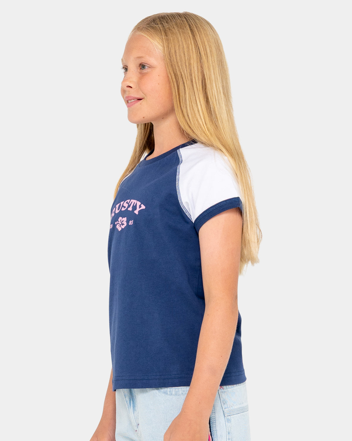 Girls 8-14 Riley Raglan Baby T-Shirt