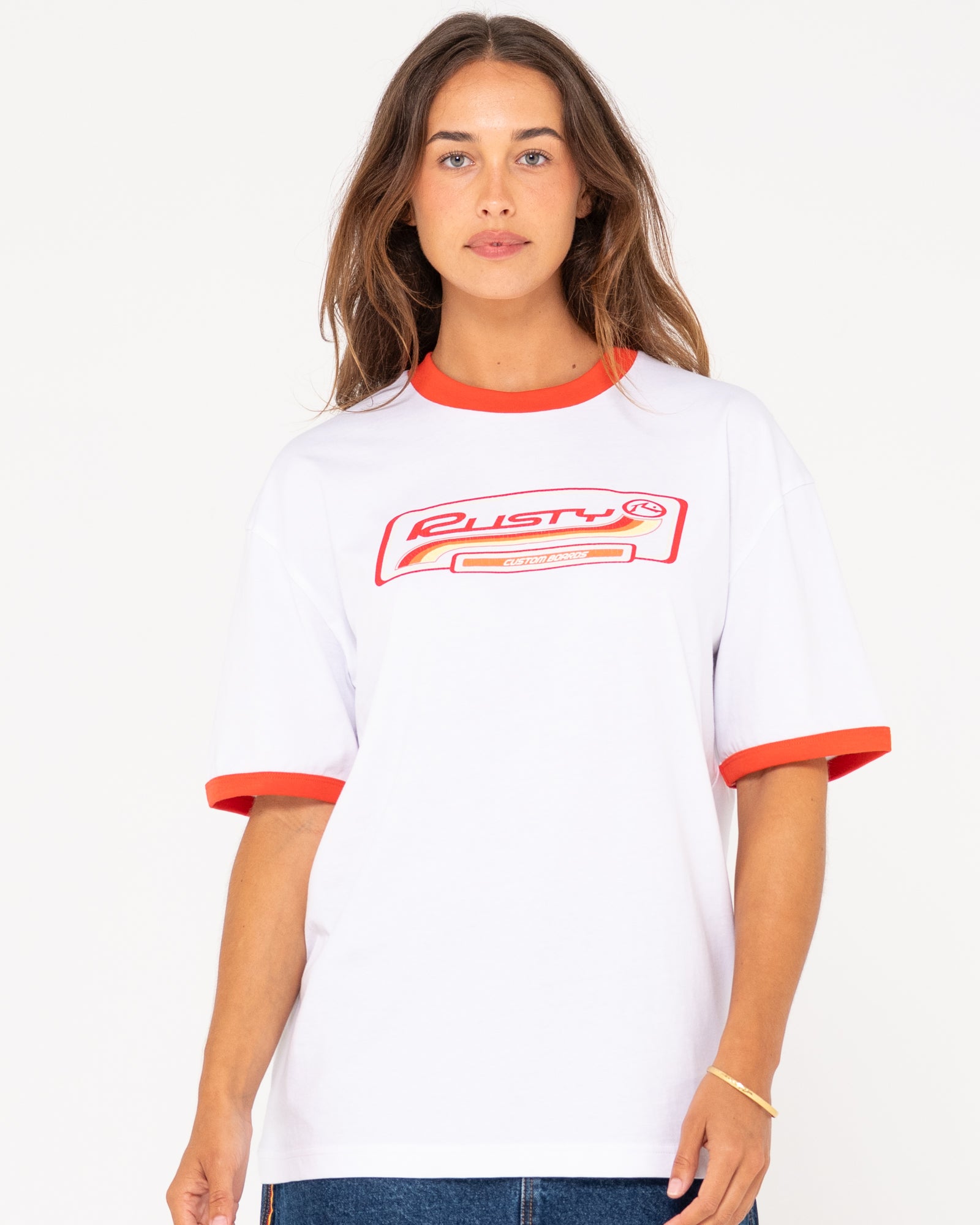 WOMENS BOARDING PASS OVERSIZE SHORT SLEEVE T-SHIRT Australia