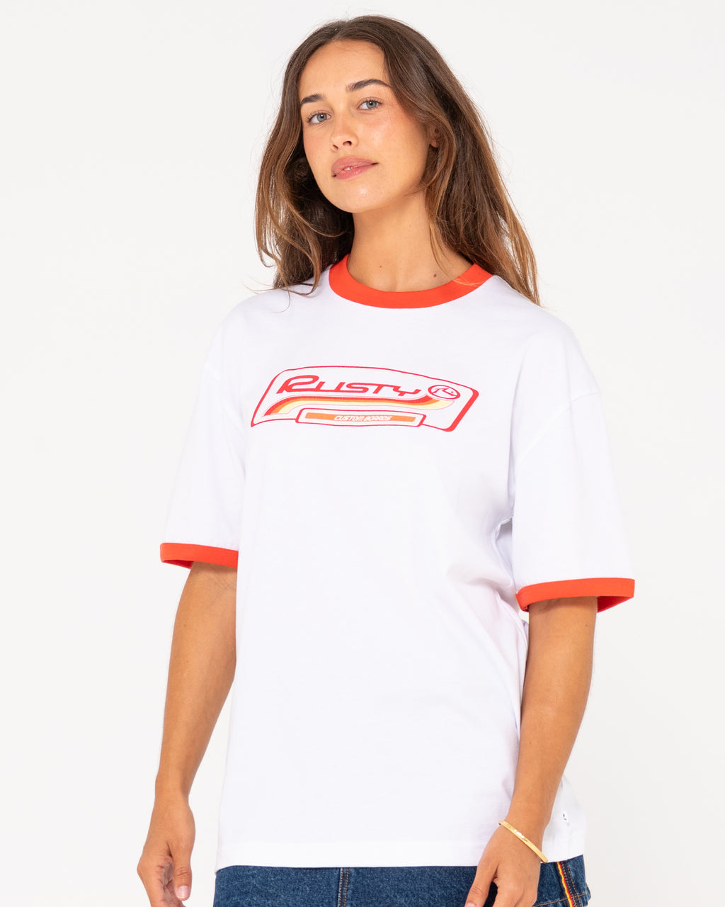 WOMENS BOARDING PASS OVERSIZE SHORT SLEEVE T-SHIRT