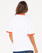 WOMENS BOARDING PASS OVERSIZE SHORT SLEEVE T-SHIRT
