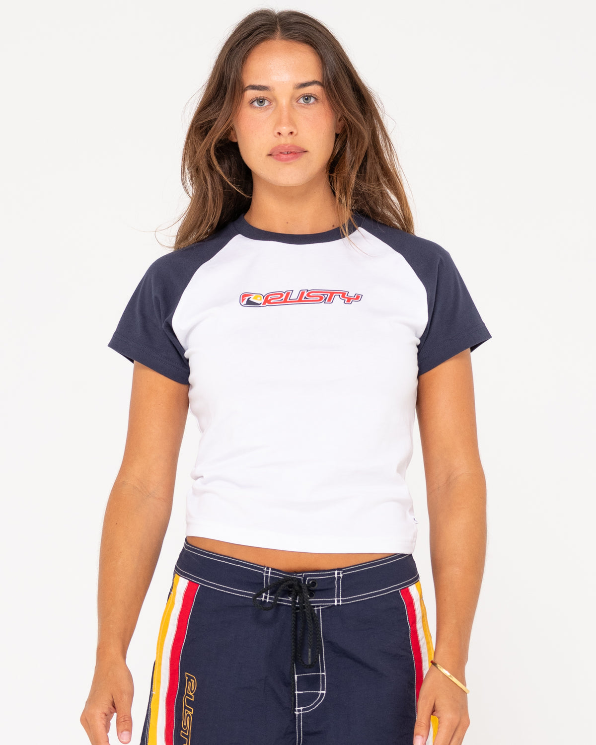 WOMENS ARCHIVED RAGLAN SHORT SLEEVE SKIMMER T-SHIRT