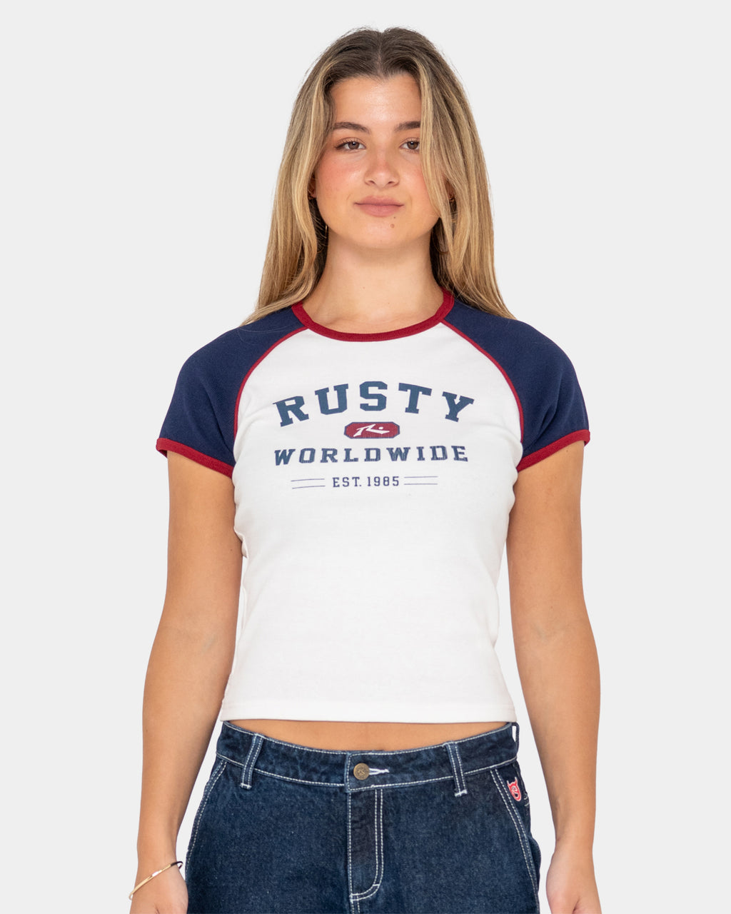 WOMENS MR WORLDWIDE RAGLAN SKIMMER T-SHIRT