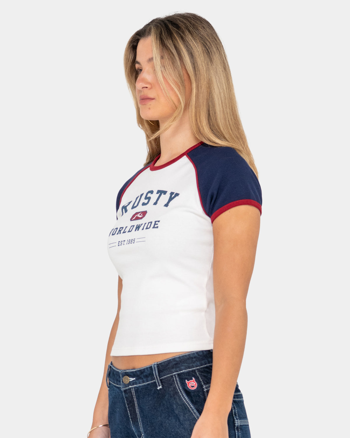 WOMENS MR WORLDWIDE RAGLAN SKIMMER T-SHIRT