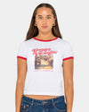 Womens Bonnes Vacances Ringer Baby T-Shirt
