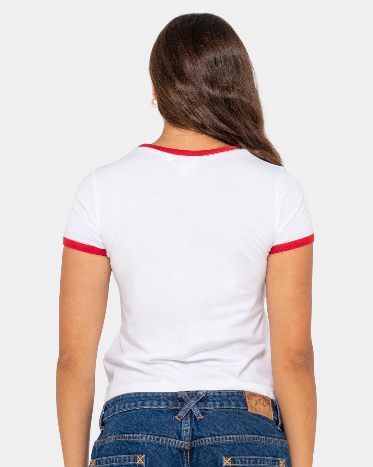 Womens Bonnes Vacances Ringer Baby T-Shirt