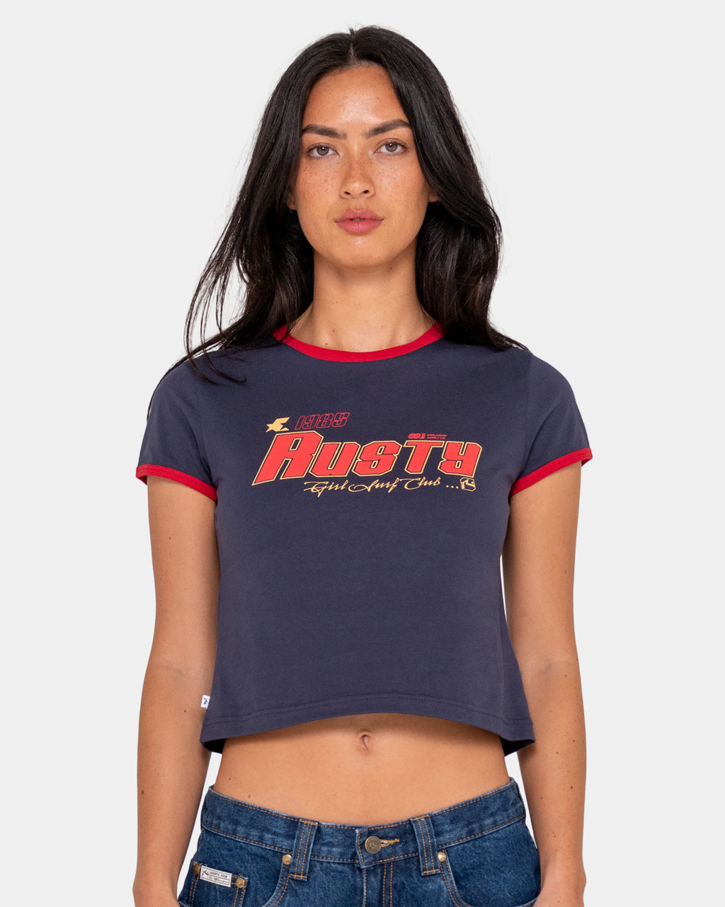 Womens Surf Baby Ringer T-Shirt