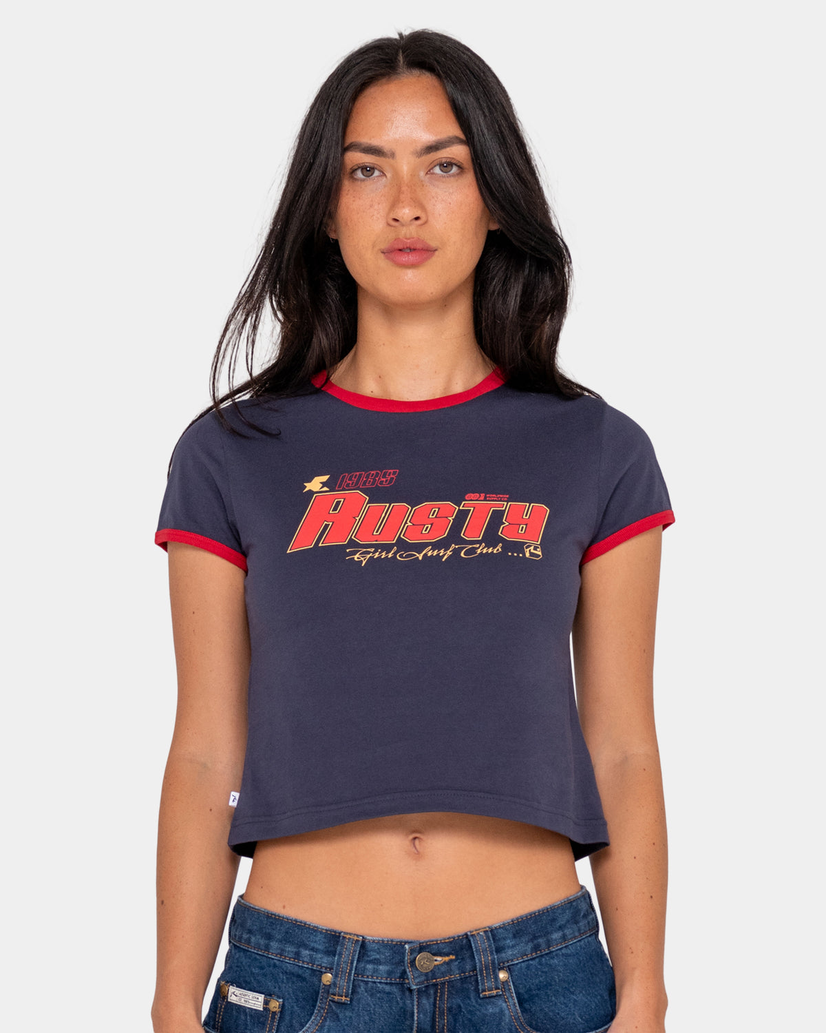 Womens Surf Baby Ringer T-Shirt