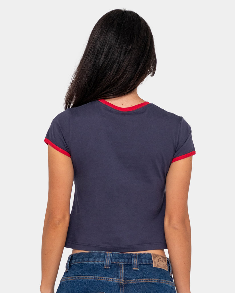 Womens Surf Baby Ringer T-Shirt