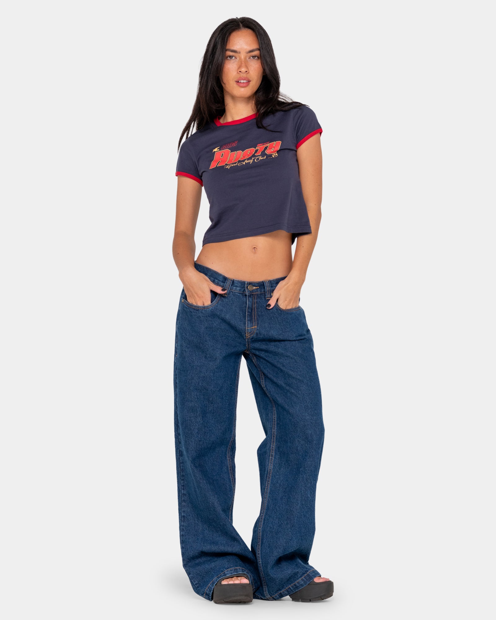 Womens Surf Baby Ringer T-Shirt