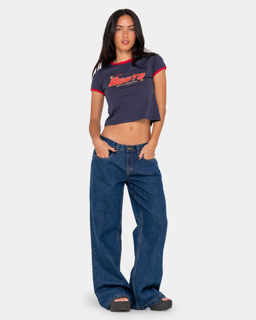 Womens Surf Baby Ringer T-Shirt