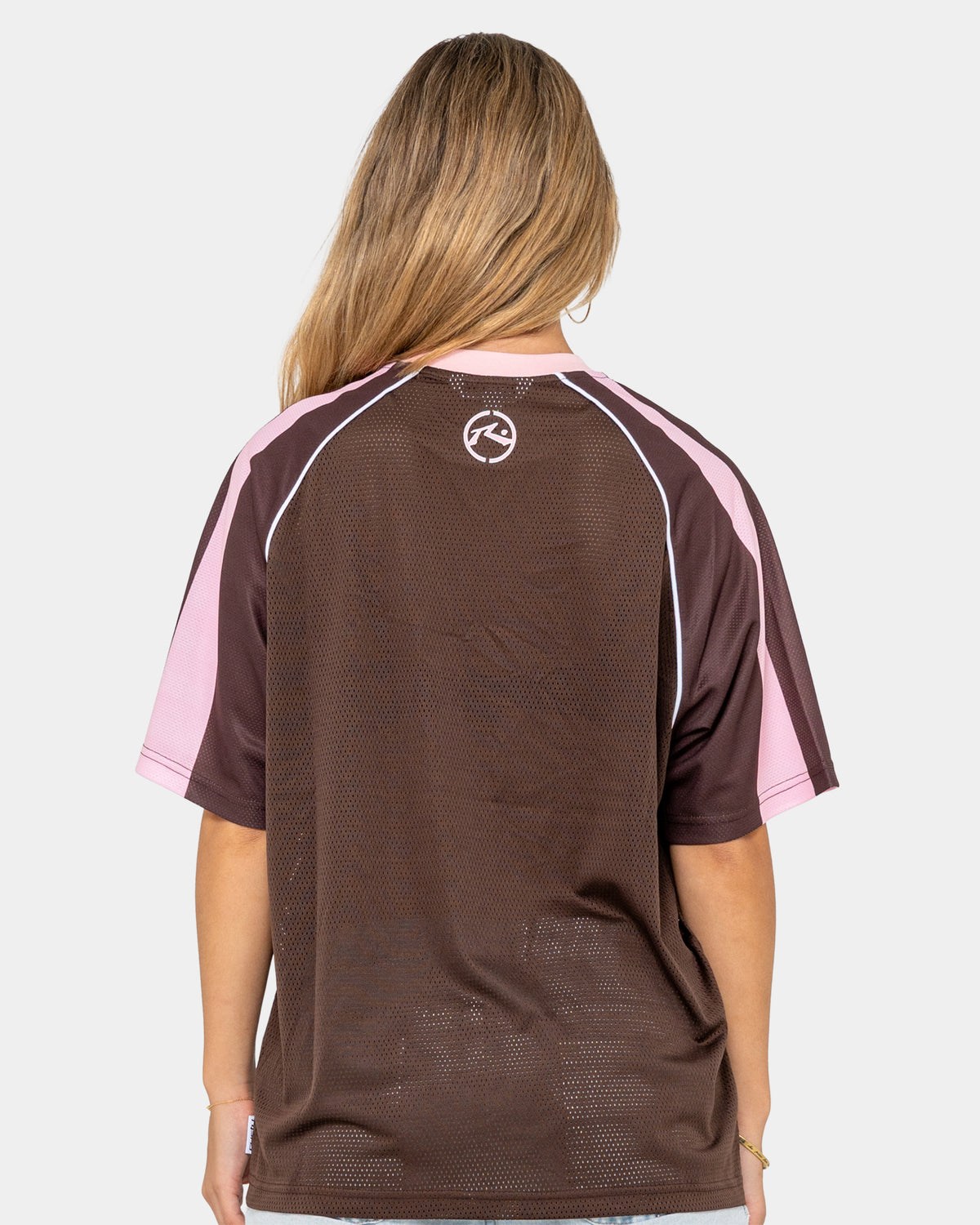 Womens Naples Contrast Oversized Sports Jersey T-Shirt