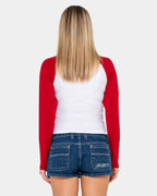 Womens Devil Raglan Long Sleeve T-Shirt