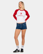 Womens Devil Raglan Long Sleeve T-Shirt