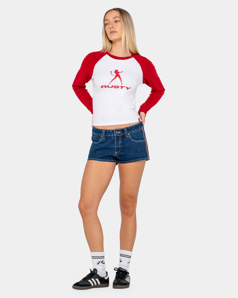 Womens Devil Raglan Long Sleeve T-Shirt